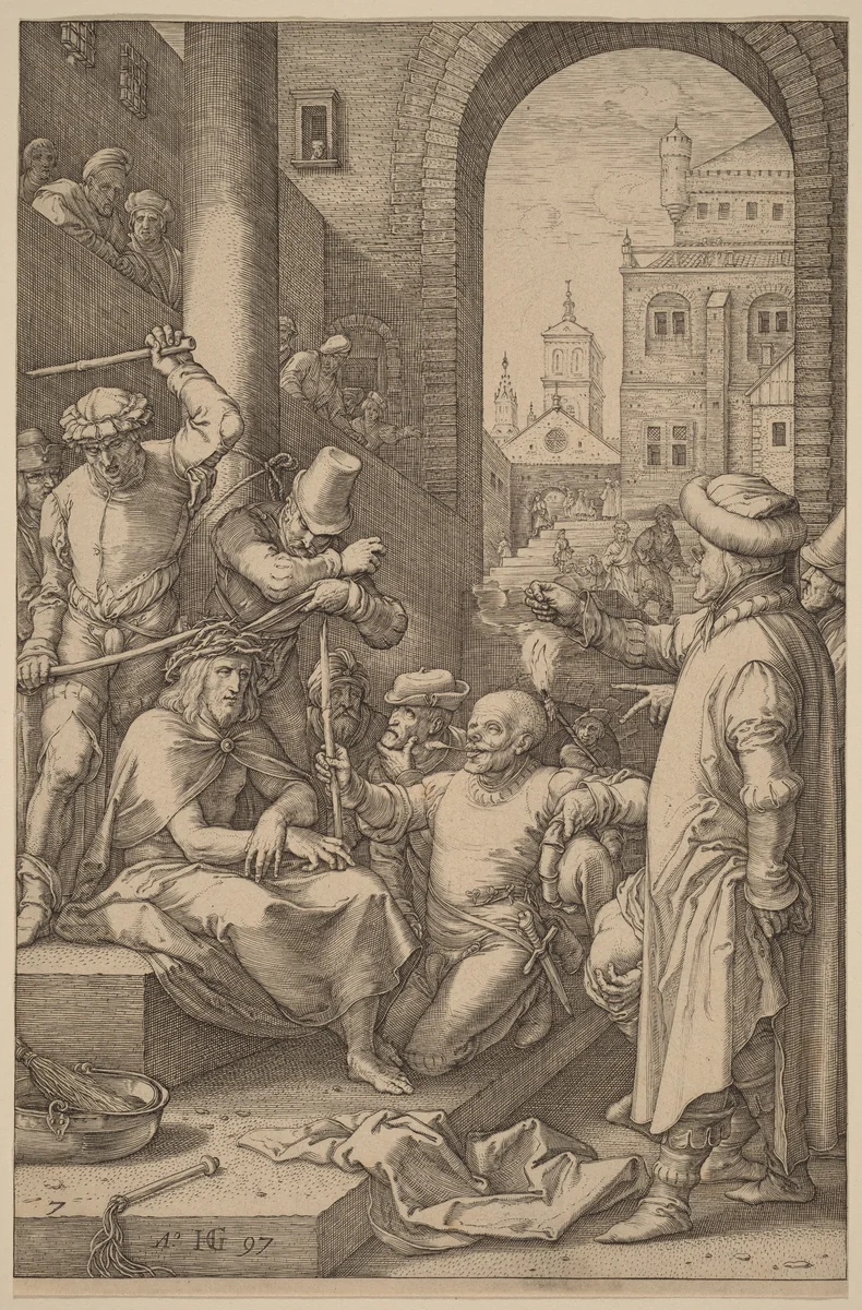 Christ Crowned with Thorns by Hendrick Goltzius, print, 1597