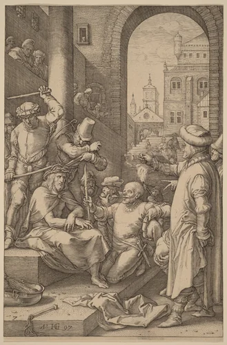 Christ Crowned with Thorns by Hendrick Goltzius, print, 1597