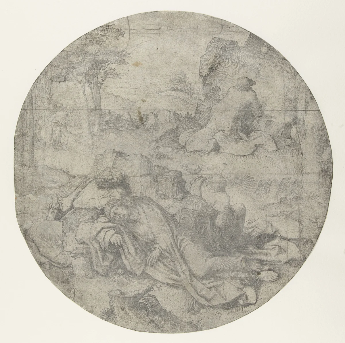 Christus op de olijfberg by Unknown, print, 1509