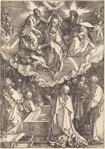 The Assumption and Coronation of the Virgin by Albrecht Dürer, print, 1510
