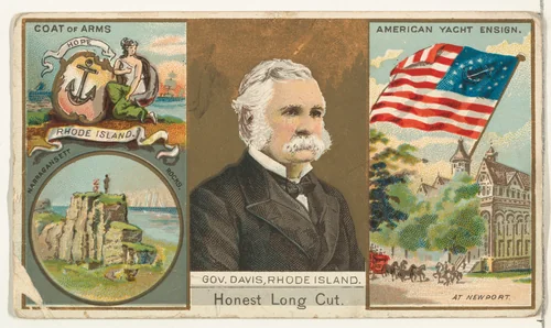 Governor Davis, Rhode Island, from "Governors, Arms, Etc." series (N133-1), issued by Duke Sons & Co. by W. Duke, Sons & Co., print, 1885-1892