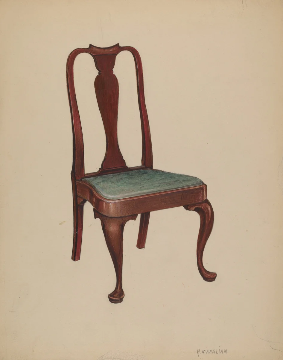 Chair by Arsen Maralian, index of american design, 1937