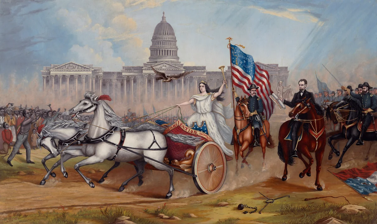 Emancipation Proclamation by A.A. Lamb, painting, 1864