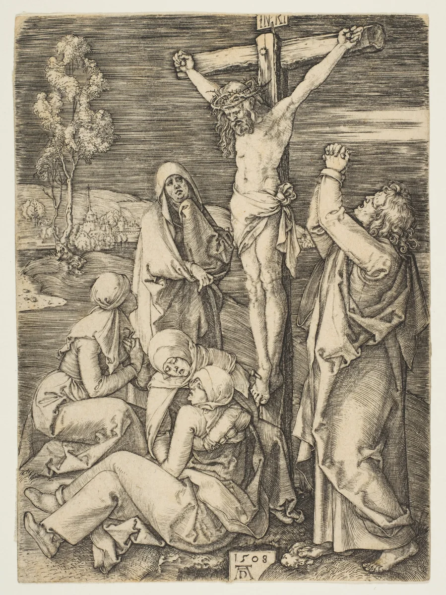 Christ on the Cross by Albrecht Dürer, print, 1508
