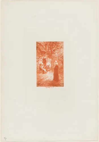 Elle venait lentement... by Félix-Hilaire Buhot, print, 1847-1898
