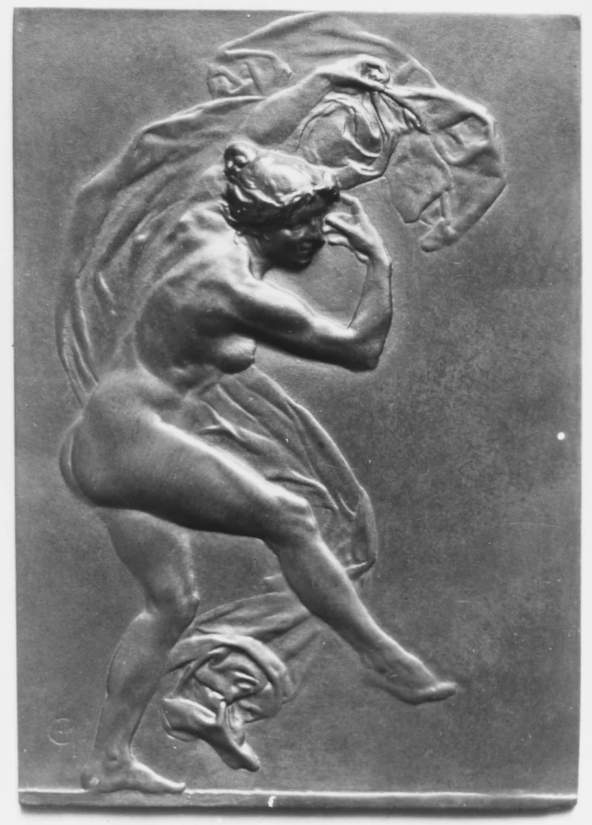 La Danse (one of a pair) by Alexandre-Louis-Marie Charpentier, metalwork, 1802-1902