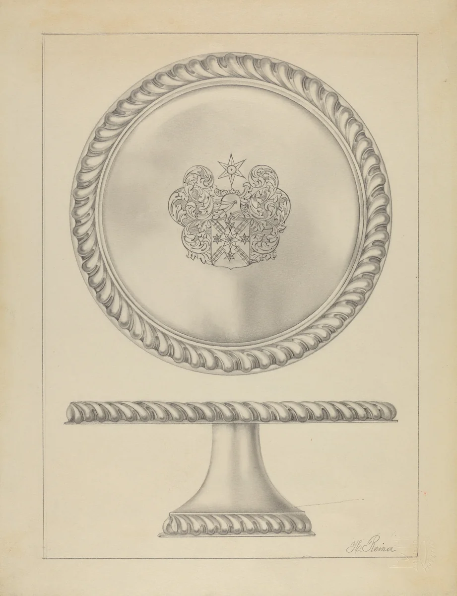 Silver Tazza by Horace Reina, index of american design, 1936