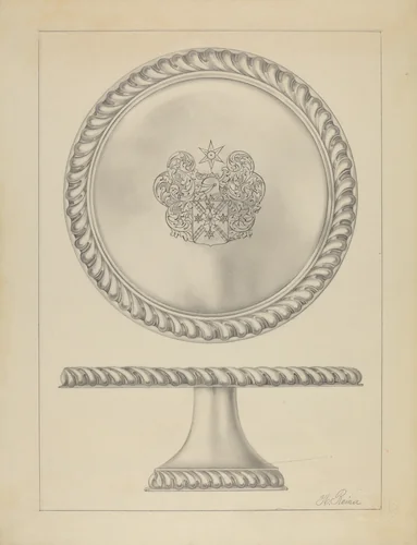 Silver Tazza by Horace Reina, index of american design, 1936