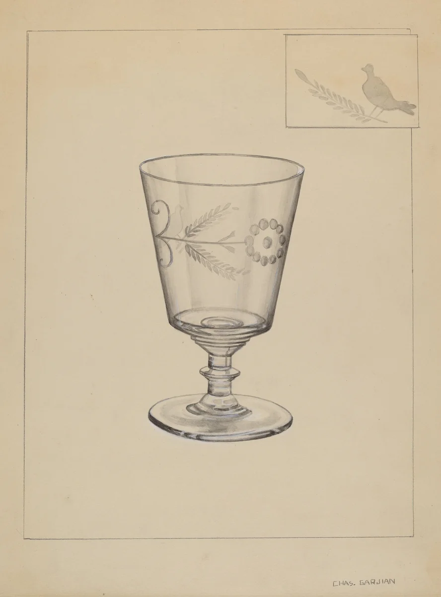 Goblet by Charles Garjian, index of american design, 1937