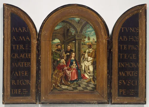 Adoration of the Magi by Imitator of Netherlandish Painter, painting, 1600-1699
