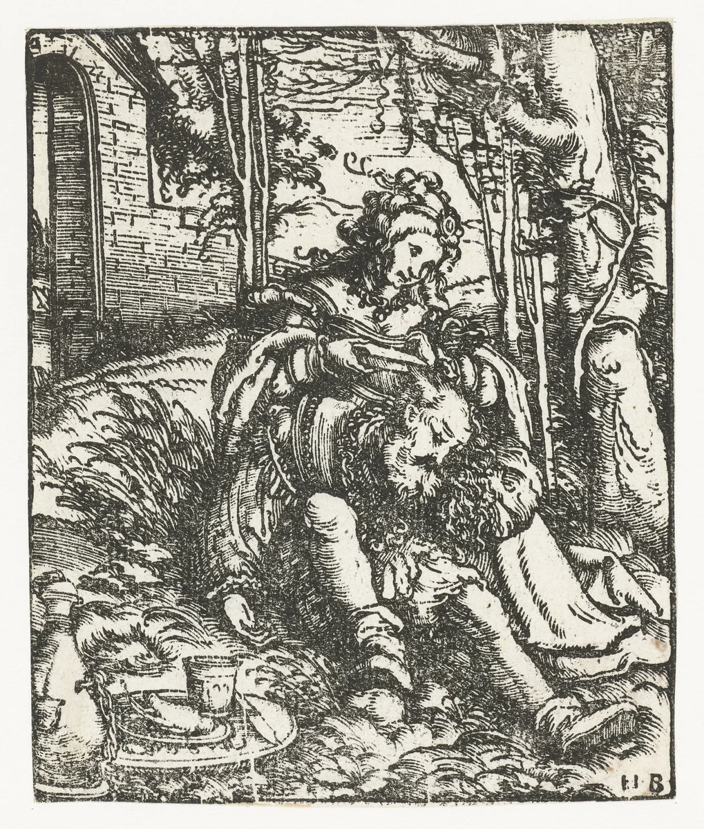 Simson en Delila by Unknown, print, 1483-1531