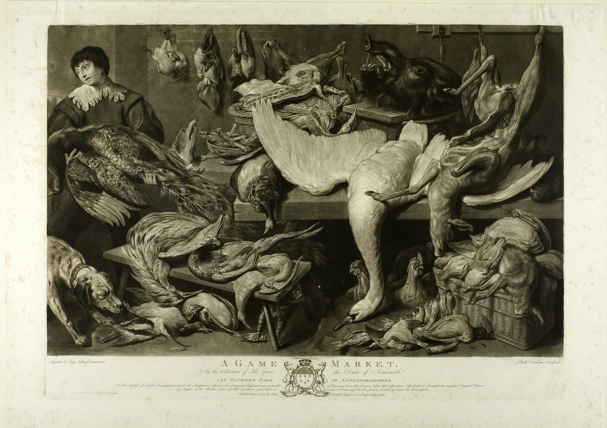 Game Market by Richard Earlom, print, 1763-1822