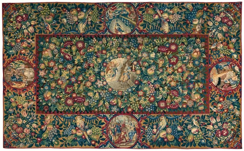 Table Carpet (Depicting Scenes from the Life of Christ) by Northern or Southern Netherlands, textile, 1600-1650