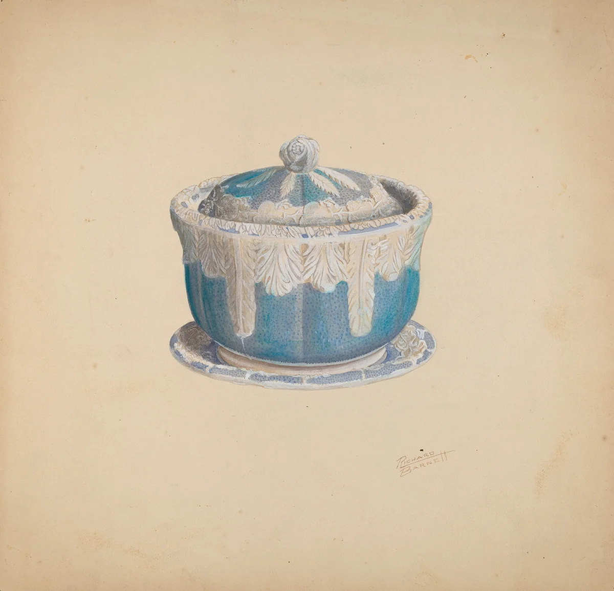 Sugar Bowl by Richard Barnett, index of american design, 1938