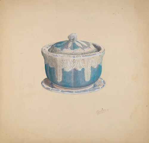 Sugar Bowl by Richard Barnett, index of american design, 1938