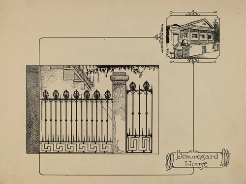 Cast Iron Fence by Al Curry, index of american design, 1935-1942