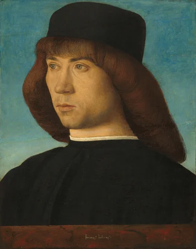 Portrait of a Young Man by Giovanni Bellini, painting, 1490