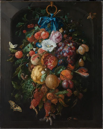 Festoen van vruchten en bloemen by Jan Davidsz. de Heem, painting, 1660-1670