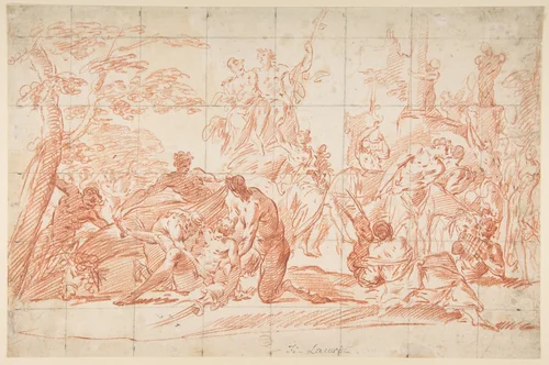 Bacchanals by anonymous, drawing, 1700-1799