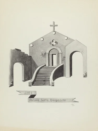 Mision Santa Margarita by James Jones, index of american design, 1935-1942