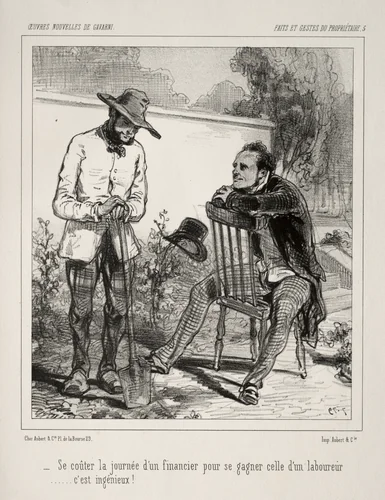 Faite et Gestes du Propriétaire by Paul Gavarni, print, 1824-1866