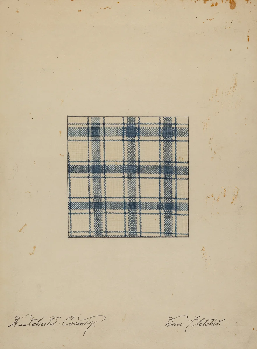 Piece of Handwoven Linen by Daniel Fletcher, index of american design, 1937