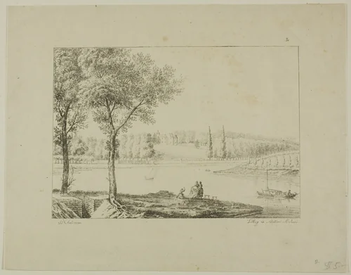 Landscape by B. Chalameau, print, 1820-1830