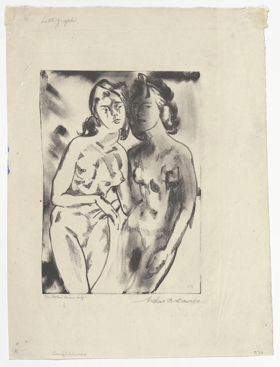 Confidences by Arthur B. Davies, print, 1919