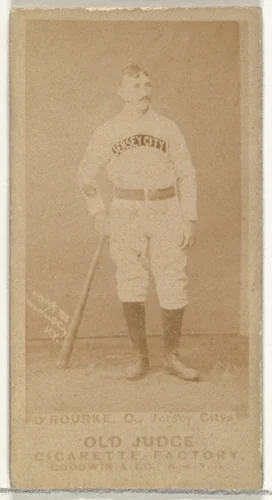 Thomas Joseph "Tom" O'Rourke, Catcher, Jersey City Skeeters, from the Old Judge series (N172) for Old Judge Cigarettes by Goodwin & Company, photograph, 1887-1889