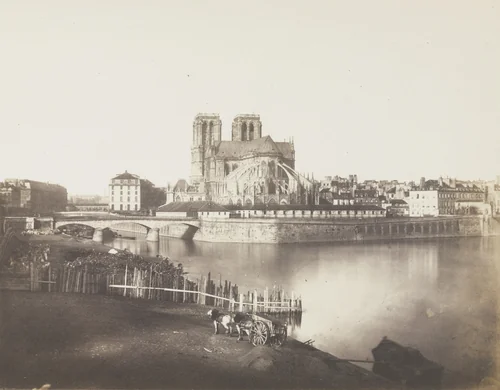 View of the Apse of Notre Dame, Paris by Henri Plaut, photograph, 1852