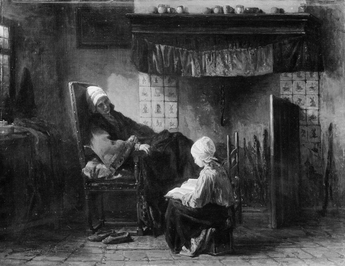 Grandmother's Treasure by Jozef Israëls, painting, 1844-1911