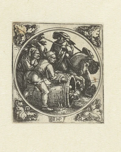 Marcus Atilius Regulus in ton gestopt door Carthagen by Unknown, print, 1510-1550