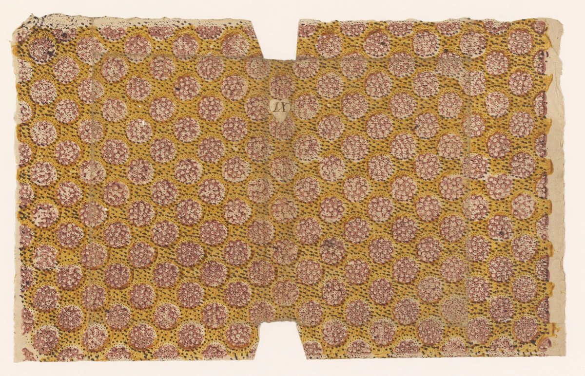 Blad met strooipatroon van ronde motieven by anonymous, other, 1750-1900