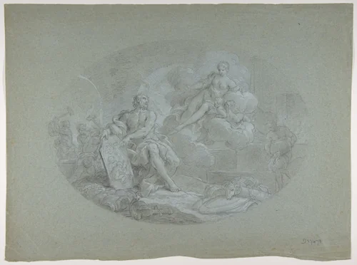 Venus in the Forge of Vulcan (Aeneid VIII: 370 ff) by Stefano Pozzi, drawing, 1699-1768