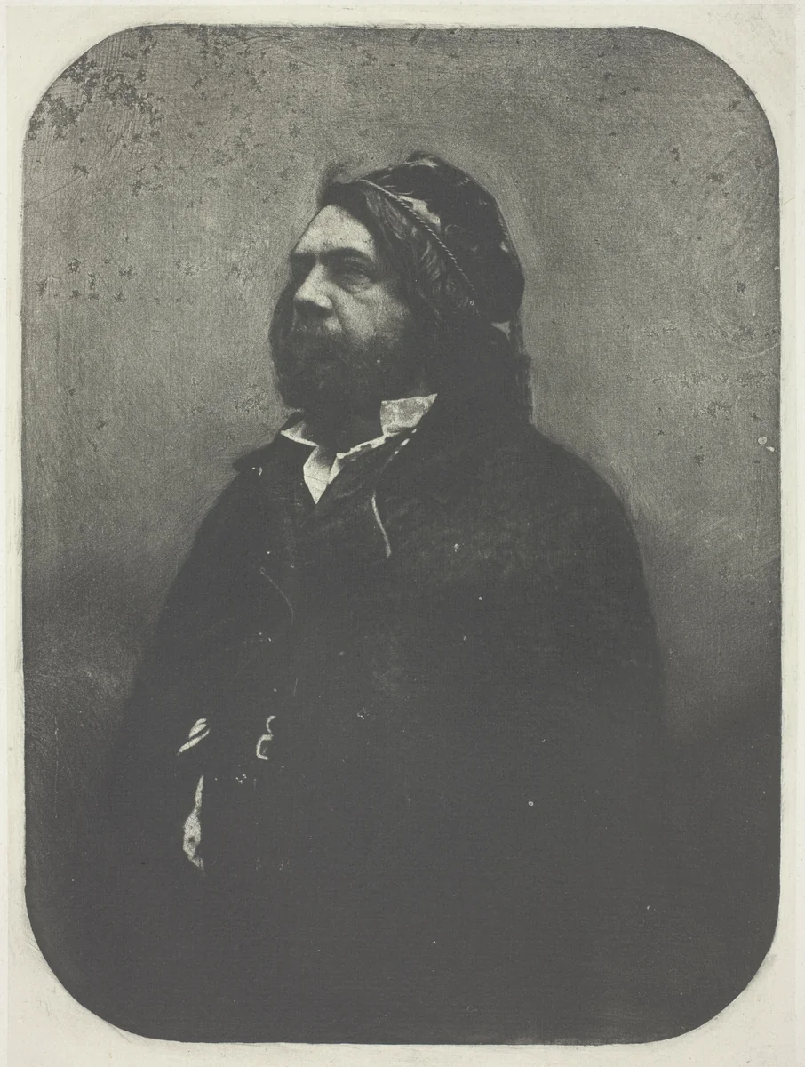 Portrait de Theophile Gautier d'apres Nadar by Charles Nègre, print, 1852-1862