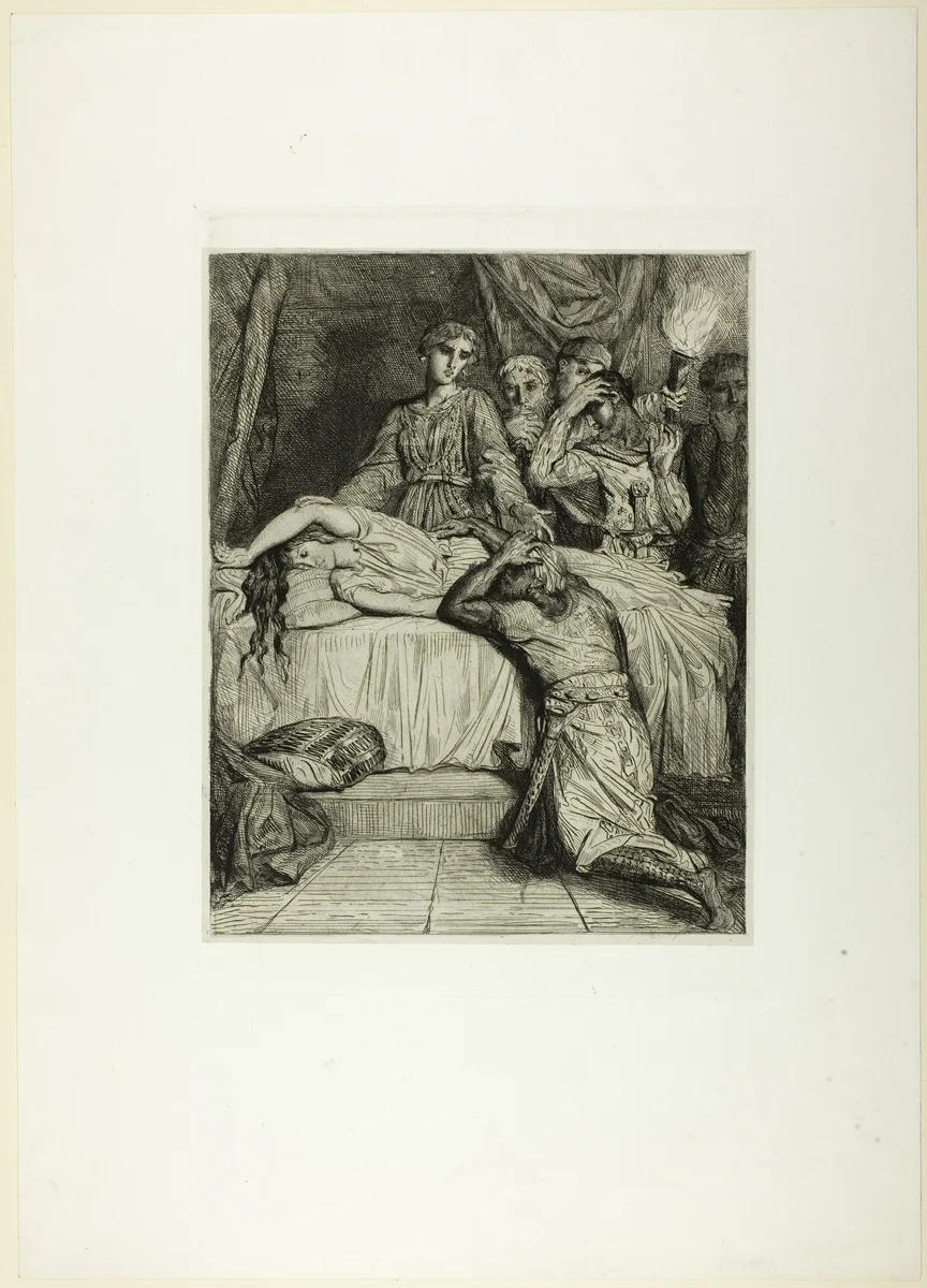 Oh! Oh! Oh!, plate fourteen from Othello by Théodore Chassériau, print, 1844