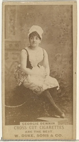 Georgie Dennon, from the Actors and Actresses series (N145-3) issued by Duke Sons & Co. to promote Cross Cut Cigarettes by W. Duke, Sons & Co., photograph, 1880-1889
