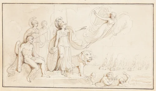 An Allegory of Britain's Naval Might by Robert Smirke, drawing, 1752-1845