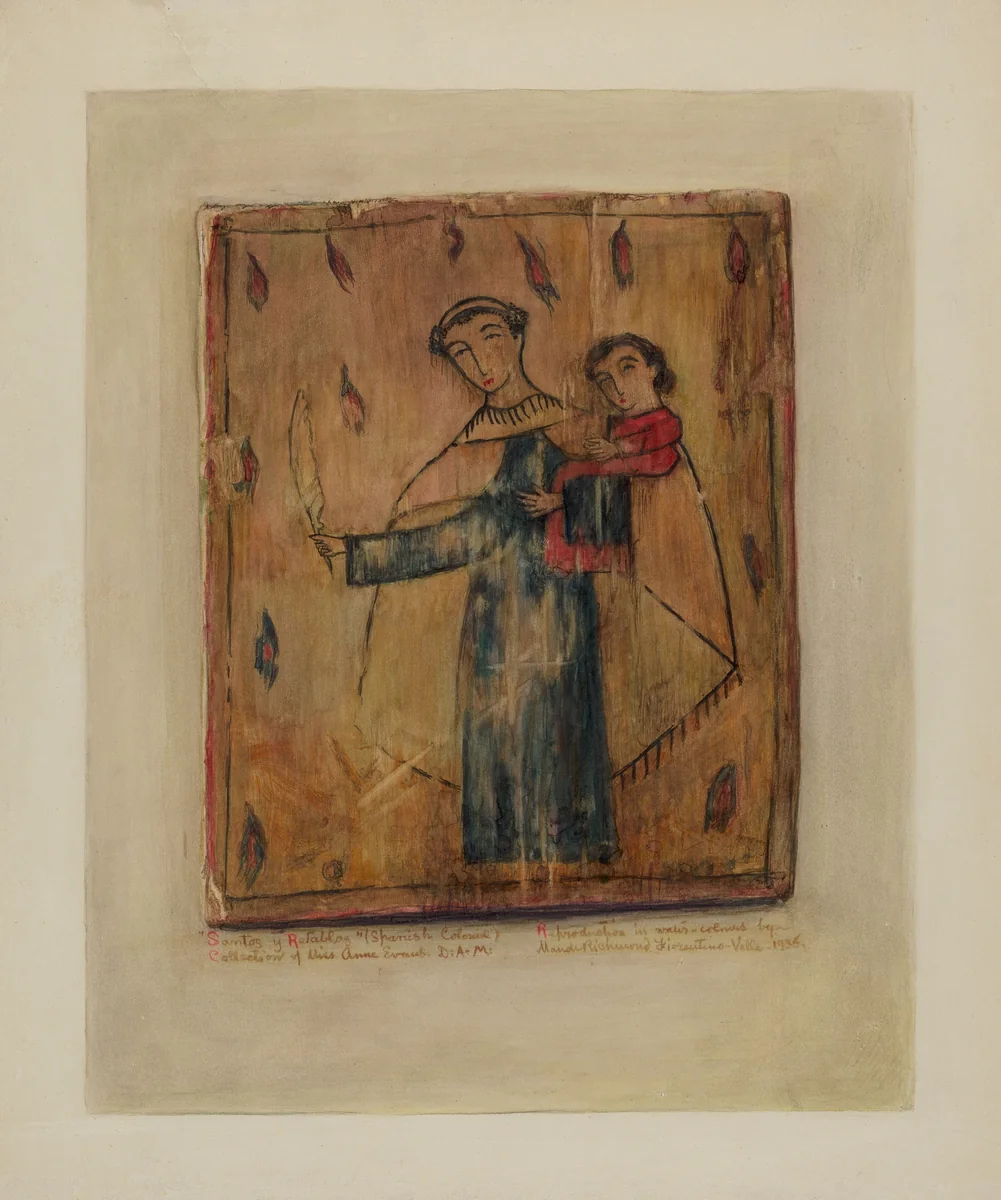 Santos Retablos by Maude Valle, index of american design, 1936