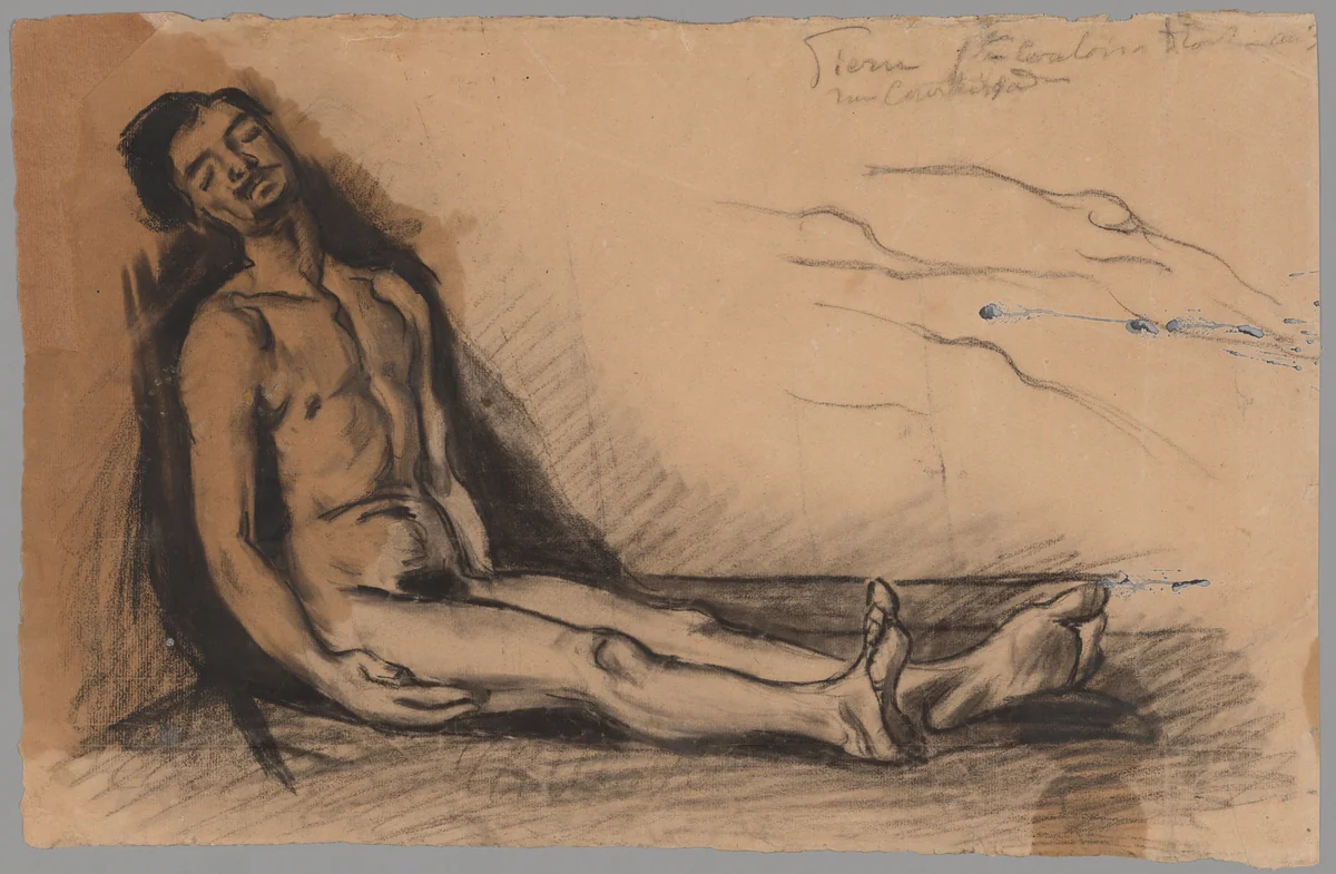 Study for L'Autopsie by Paul Cézanne, drawing, 1867-1869