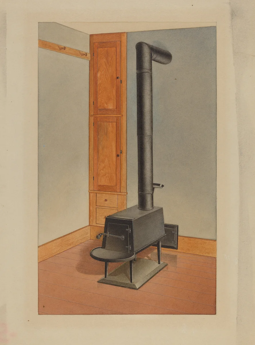 Shaker Stove/Built-in Closet by John W. Kelleher, index of american design, 1938