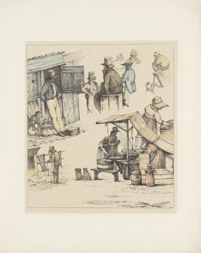 Figuurstudies (tweede blad), 1833 by Christiaan Andriessen, print, 1833