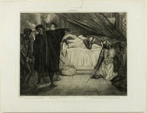 O Spartan dog, plate fifteen from Othello by Théodore Chassériau, print, 1844