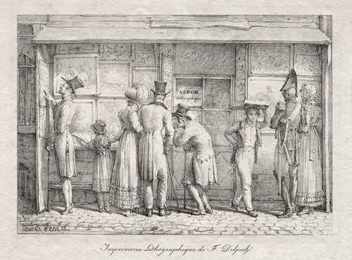 Delpech Lithographic Print Shop by Carle Vernet, print, 1813-1823