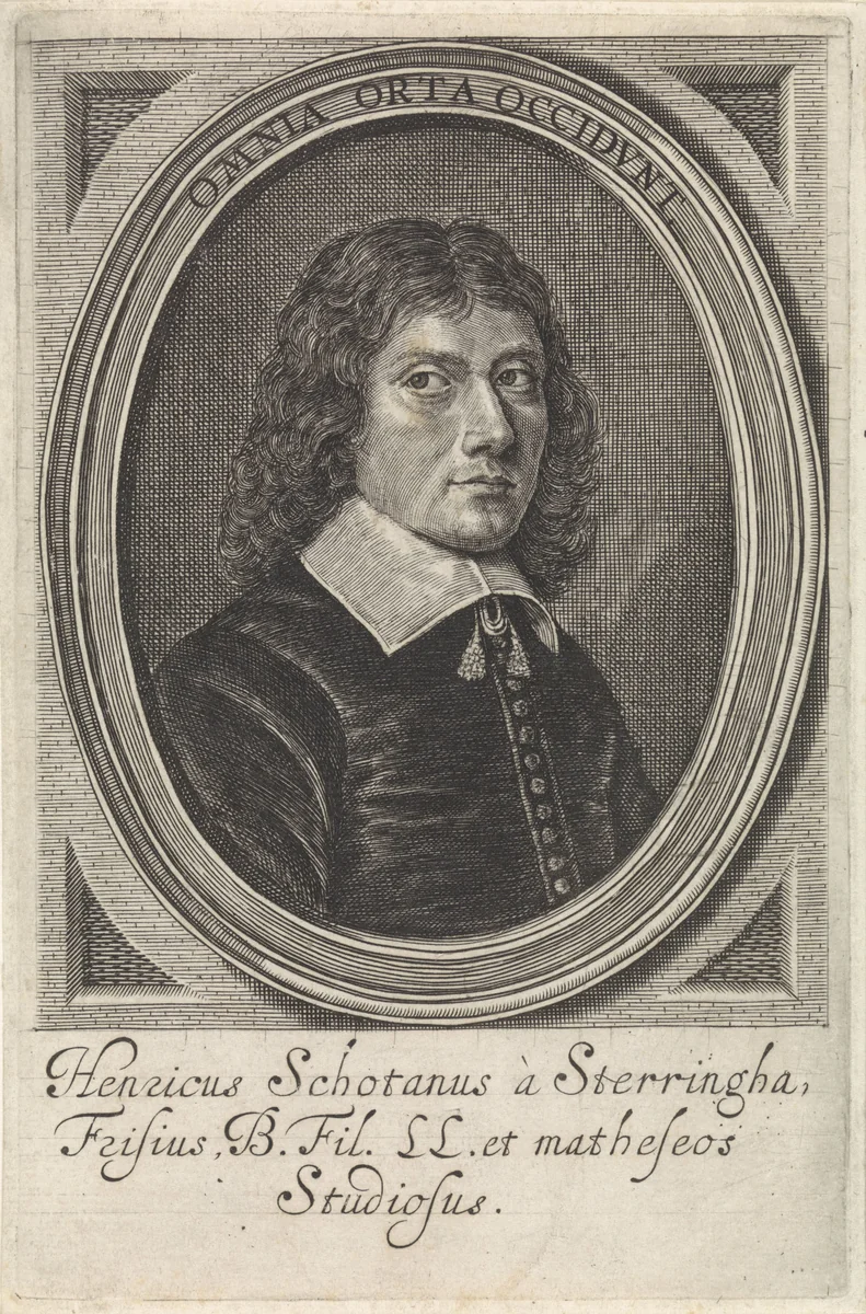 Portret van Henricus Schotanus à Sterringa by Crispijn van de Passe, print, 1604-1670