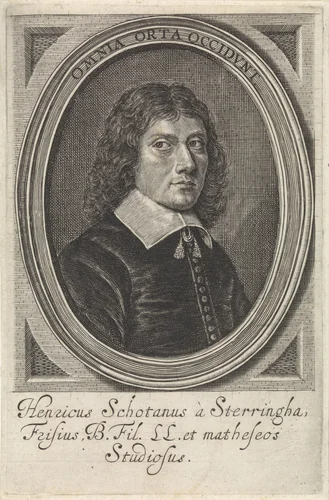 Portret van Henricus Schotanus à Sterringa by Crispijn van de Passe, print, 1604-1670