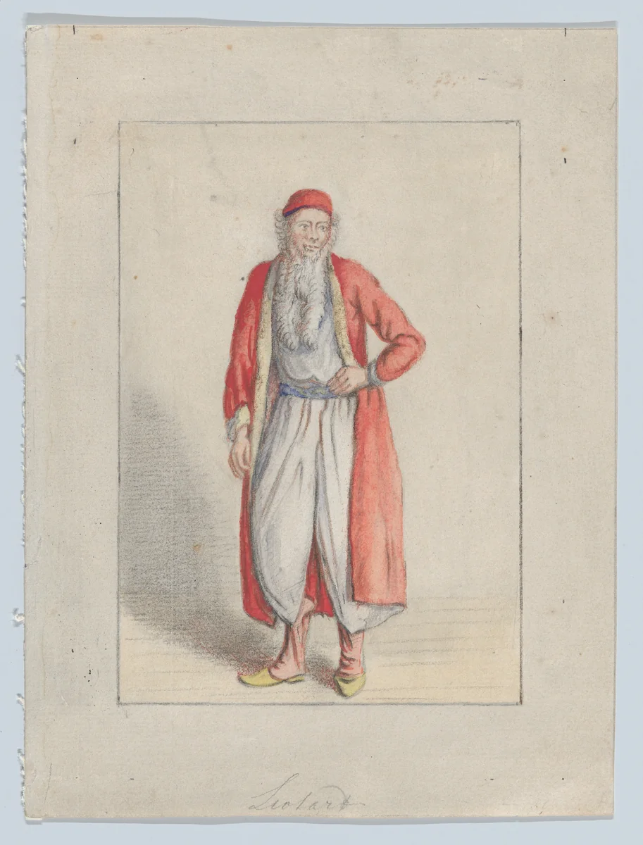 Portrait of Jean-Étienne Liotard by anonymous, drawing, 1700-1800