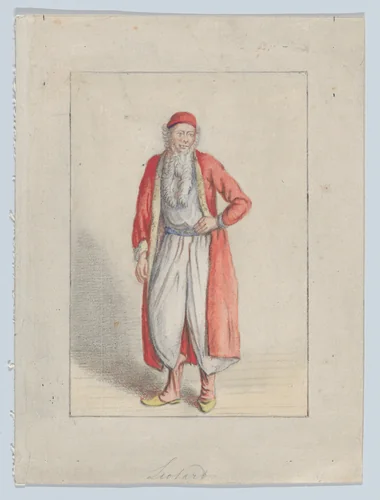 Portrait of Jean-Étienne Liotard by anonymous, drawing, 1700-1800