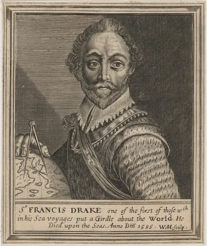 Sir Francis Drake by William Marshall, print, 1642