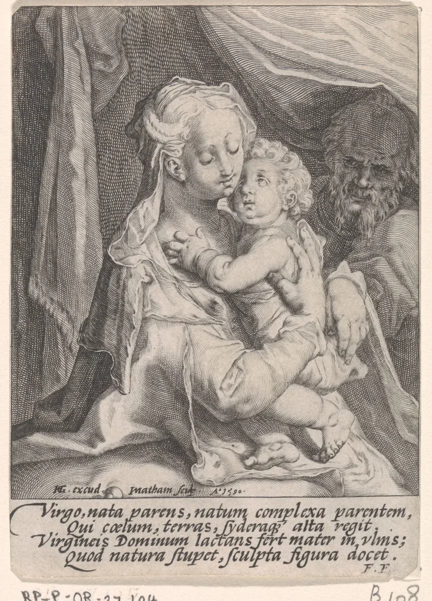 Heilige Familie by Unknown, print, 1590